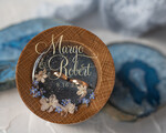 RING BEARER BOXES & PILLOWS Epoxy Wedding rings Box  Luxury Resin Wedding Ring Box, Minimalistic Engraved Real Flower Ring Box, Personalized Epoxy Box With Nude Velvet, Rustic Bespoke Ring Box 4