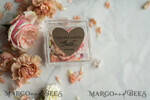 RING BEARER BOXES & PILLOWS Epoxy Wedding rings Box Clear transparent wedding box, wood wedding ring box  • Gold wedding rings box • Gold Heart luxury ring box13