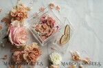RING BEARER BOXES & PILLOWS Epoxy Wedding rings Box Clear transparent wedding box, wood wedding ring box  • Gold wedding rings box • Gold Heart luxury ring box13