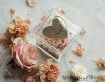 RING BEARER BOXES & PILLOWS Epoxy Wedding rings Box Clear transparent wedding box, wood wedding ring box  • Gold wedding rings box • Gold Heart luxury ring box13