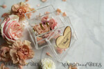 RING BEARER BOXES & PILLOWS Epoxy Wedding rings Box Clear transparent wedding box, wood wedding ring box  • Gold wedding rings box • Gold Heart luxury ring box13