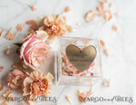 RING BEARER BOXES & PILLOWS Epoxy Wedding rings Box Luxury Gold ring box, rustic glam wedding ring box  • handmade ring bearer box • We Do luxury ring box17