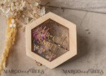 RINGTRÄGERBOXEN & KISSEN Epoxidharz Trauringe Box Hexagon Epoxidharz- und Holzhochzeitsringbox für die Zeremonie, Boho Epoxidhochzeitsringboxen für ihn und sie, transparente Epoxid-Doppelringbox für die Hochzeit, Holzharzblumen Heiratsantrag Ringbox.16