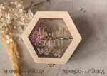 RINGTRÄGERBOXEN & KISSEN Epoxidharz Trauringe Box Hexagon Epoxidharz- und Holzhochzeitsringbox für die Zeremonie, Boho Epoxidhochzeitsringboxen für ihn und sie, transparente Epoxid-Doppelringbox für die Hochzeit, Holzharzblumen Heiratsantrag Ringbox.16