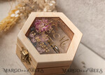 RINGTRÄGERBOXEN & KISSEN Epoxidharz Trauringe Box Hexagon Epoxidharz- und Holzhochzeitsringbox für die Zeremonie, Boho Epoxidhochzeitsringboxen für ihn und sie, transparente Epoxid-Doppelringbox für die Hochzeit, Holzharzblumen Heiratsantrag Ringbox.16