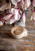 RING BEARER BOXES & PILLOWS Epoxy Wedding rings Box Presoanlised wedding Ring box for 2 or 3 rings, engraved wedding ring box  • personalised rustic ring box • real flowers in epoxy luxury ring box8