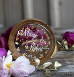 RING BEARER BOXES & PILLOWS Epoxy Wedding rings Box Custom Wedding Ring box for ceremony, engraved wedding ring box  • personalised rustic ring box • real flowers in epoxy luxury ring box5