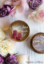 RING BEARER BOXES & PILLOWS Epoxy Wedding rings Box Presonaised Ring Box for wedding bands, wooden wedding ring box  • rustic ring bearer box • real flowers in resin luxury ring box4