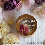 RING BEARER BOXES & PILLOWS Epoxy Wedding rings Box Presonaised Ring Box for wedding bands, wooden wedding ring box  • rustic ring bearer box • real flowers in resin luxury ring box4