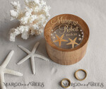 RING BEARER BOXES & PILLOWS Epoxy Wedding rings Box Beach wedding ring  bearers, Handmade wedding ring box • Real Starfish ring bearer box • wood luxury ring box23