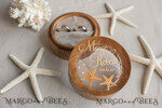 RING BEARER BOXES & PILLOWS Epoxy Wedding rings Box Beach wedding ring  bearers, Handmade wedding ring box • Real Starfish ring bearer box • wood luxury ring box23