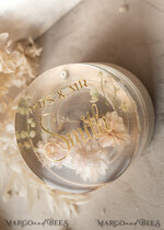 RINGTRÄGERBOXEN & KISSEN Epoxidharz Trauringe Box Epoxidharz- und Holzhochzeitsringbox für die Zeremonie, Boho Epoxidhochzeitsringboxen für ihn und sie, transparente Epoxid-Doppelringbox für die Hochzeit, Holzharzblumen Heiratsantragsringbox.20