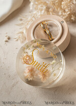 RINGTRÄGERBOXEN & KISSEN Epoxidharz Trauringe Box Epoxidharz- und Holzhochzeitsringbox für die Zeremonie, Boho Epoxidhochzeitsringboxen für ihn und sie, transparente Epoxid-Doppelringbox für die Hochzeit, Holzharzblumen Heiratsantragsringbox.20