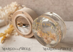 RINGTRÄGERBOXEN & KISSEN Epoxidharz Trauringe Box Epoxidharz- und Holz-Eheringbox für die Zeremonie, Boho Epoxid-Eheringboxen für ihn und sie, transparente Epoxid-Doppelringbox für die Hochzeit, Holzharzblumen-Heiratsantrag-Ringbox.22