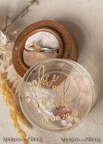 RINGTRÄGERBOXEN & KISSEN Epoxidharz Trauringe Box Epoxidharz- und Holz-Eheringbox für die Zeremonie, Boho Epoxid-Eheringboxen für ihn und sie, transparente Epoxid-Doppelringbox für die Hochzeit, Holzharzblumen-Verlobungsringbox.20