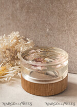 RINGTRÄGERBOXEN & KISSEN Epoxidharz Trauringe Box Epoxidharz- und Holz-Eheringbox für die Zeremonie, Boho Epoxid-Eheringboxen für ihn und sie, transparente Epoxid-Doppelringbox für die Hochzeit, Holzharzblumen-Verlobungsringbox.20