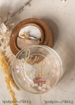RINGTRÄGERBOXEN & KISSEN Epoxidharz Trauringe Box Epoxidharz- und Holz-Eheringbox für die Zeremonie, Boho Epoxid-Eheringboxen für ihn und sie, transparente Epoxid-Doppelringbox für die Hochzeit, Holzharzblumen-Verlobungsringbox.20
