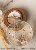RINGTRÄGERBOXEN & KISSEN Epoxidharz Trauringe Box Epoxidharz- und Holz-Eheringbox für die Zeremonie, Boho Epoxid-Eheringboxen für ihn und sie, transparente Epoxid-Doppelringbox für die Hochzeit, Holzharzblumen-Verlobungsringbox.20
