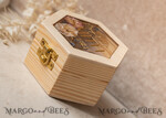RINGTRÄGERBOXEN & KISSEN Epoxidharz Trauringe Box Sechseckige Epoxidharz- und Holzhochzeitsringbox für die Zeremonie, Boho Epoxid-Hochzeitsringboxen für ihn und sie, transparente Epoxid-Doppelringbox für die Hochzeit, Holzharzblumen-Heiratsantragsringbox.11