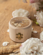 RING BEARER BOXES & PILLOWS Epoxy Wedding rings Box Luxury Resin Wedding Ring Box, Minimalistic Engraved Real Flower Ring Box, Personalized Epoxy Box With Nude Velvet, Rustic Bespoke Ring Box11