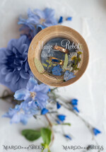 RING BEARER BOXES & PILLOWS Epoxy Wedding rings Box Personalised wedding box his and hers, Handmade wedding ring box • Real Flowers ring bearer box • wood luxury ring box18