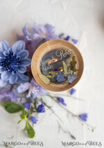 RING BEARER BOXES & PILLOWS Epoxy Wedding rings Box Personalised wedding box his and hers, Handmade wedding ring box • Real Flowers ring bearer box • wood luxury ring box18