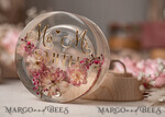 RINGTRÄGERBOXEN & KISSEN Epoxidharz Trauringe Box Epoxidharz und Holz Hochzeitsringbox für die Zeremonie, Boho Epoxid Hochzeitsringboxen für ihn und sie, transparente Epoxid Doppelringbox für die Hochzeit, Holzharz Blumen Heiratsantragsringbox.30