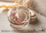 RINGTRÄGERBOXEN & KISSEN Epoxidharz Trauringe Box Epoxidharz und Holz Hochzeitsringbox für die Zeremonie, Boho Epoxid Hochzeitsringboxen für ihn und sie, transparente Epoxid Doppelringbox für die Hochzeit, Holzharz Blumen Heiratsantragsringbox.30