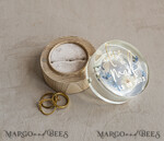 RINGTRÄGERBOXEN & KISSEN Epoxidharz Trauringe Box Epoxidharz- und Holz-Eheringbox für die Zeremonie, Boho Epoxid-Eheringboxen für ihn und sie, transparente Epoxid-Doppelingbox für die Hochzeit, Holzharzblumen Verlobungsringbox.14