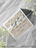 PLACE CARDS / TABLE CARDS Rustic Eco Wedding Place cards Eco and Shimmer Grey Wedding Place Cards, Rustic Name Tags, Wedding Place Cards with Lace and Grey Ribbon, Custom Text, Rustic Wedding Place Cards, Escort Table2