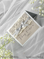 PLACE CARDS / TABLE CARDS Rustic Eco Wedding Place cards Eco and Shimmer Grey Wedding Place Cards, Rustic Name Tags, Wedding Place Cards with Lace and Grey Ribbon, Custom Text, Rustic Wedding Place Cards, Escort Table2