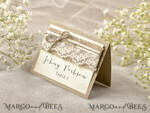 PLACE CARDS / TABLE CARDS Rustic Eco Wedding Place cards Ecru Eco Wedding Place Cards, Rustic Place Cards, Lace and Burlap Twine Wedding Name Cards with Pearl Decor, Eco Rustic Name Tags, Editable Text, Romantic Decor8