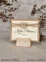 PLACE CARDS / TABLE CARDS Rustic Eco Wedding Place cards Minimalistic White Wedding Place Cards with Burlap Twine and Wooden Heart, Rustic Eco Brown with Black Printout, Delicate Wedding Name Tags, Editable Text2