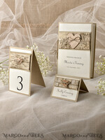 PLACE CARDS / TABLE CARDS Rustic Eco Wedding Place cards Romantic Eco Wedding Place Cards with Bark and Burlap Twine, Brown and Ivory Name Tags with Wooden Heart, Rustic Wedding Stationery, Elegant Wedding Place Cards5