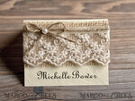 PLACE CARDS / TABLE CARDS Rustic Eco Wedding Place cards Rustic Ivory Wedding Place Cards, Elegant Lace with Burlap Twine, Elegant Wedding Stationery, Romantic Wedding Place Cards, Rustic Escort Cards, Editable Text3