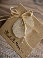 PLACE CARDS / TABLE CARDS Rustic Eco Wedding Place cards Minimalistic Rustic Eco Brown Wedding Place Cards with Raffia Twine and Dried Leaf, Simple Wedding Stationery, Elegant Wedding Place Cards, Rustic Escort Cards3