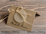 PLACE CARDS / TABLE CARDS Rustic Eco Wedding Place cards Minimalistic Rustic Eco Brown Wedding Place Cards with Raffia Twine and Dried Leaf, Simple Wedding Stationery, Elegant Wedding Place Cards, Rustic Escort Cards3