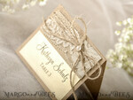 PLACE CARDS / TABLE CARDS Rustic Eco Wedding Place cards Shimmer Ecru Eco Wedding Place Cards, Rustic Place Cards, Lace and Burlap Twine Wedding Name Cards with Pearl Decor, Eco Rustic Name Tags,  Editable Text3