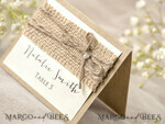 PLACE CARDS / TABLE CARDS Rustic Eco Wedding Place cards Rustic Ivory Wedding Place Cards, Natural Burlap with Burlap Twine Escort Cards, Elegant Black Printout, Delicate Wedding Stationery, Rustic Wedding Name Cards6