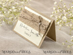 PLACE CARDS / TABLE CARDS Rustic Eco Wedding Place cards Rustic Ivory Wedding Place Cards, Natural Burlap with Burlap Twine Escort Cards, Elegant Black Printout, Delicate Wedding Stationery, Rustic Wedding Name Cards6