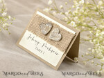 PLATZKARTEN / TISCHKARTEN  
 Rustikale Eco-Hochzeitsplatzkarten Rustikale Elfenbein-Hochzeitsplatzkarten, natürliche Jute mit Birkenherz, Holzherz-Dekor, elegante schwarze Druckschrift, zarte Hochzeitsstationery, rustikale Begleitkarten6