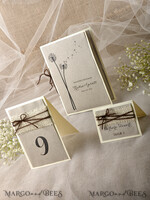 PLACE CARDS / TABLE CARDS Rustic Eco Wedding Place cards Rustic Eco Brown Wedding Place Cards, Ivory Fabric with Dark Twine, Elegant Black Printout, Delicate Wedding Stationery, Rustical Escort Cards, Editable Text5