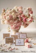 PLATZKARTEN / TISCHKARTEN  
 Rustikale Eco-Hochzeitsplatzkarten Minimalistische weiße Hochzeitsplatzkarten, rustikales öko-braun mit schwarzem Druck, zarte Hochzeitsnamensschilder, einzigartige Hochzeitsstationery, individuell formulierte Begleitkarten.12