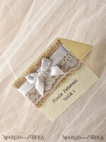 PLACE CARDS / TABLE CARDS Rustic Eco Wedding Place cards Delicate Ivory Wedding Place Card, Romantic Name Tags with Lace and White Ribbon, Elegant Wedding Stationery, Custom Wedding Escort Cards, Editable Text2