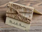 PLACE CARDS / TABLE CARDS Rustic Eco Wedding Place cards Rustic Wedding Place Card with Bark and Natural Burlap Twine, Simple Ivory Wedding Name Tag, Unique Place Tags for Romantic Wedding, Custom Escort Cards2