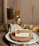 PLACE CARDS / TABLE CARDS Rustic Eco Wedding Place cards Rustic Ecru Wedding Place Cards, Eco Brown Paper with Wax Seal, Minimalistic Wedding Name Tags, Rustic Wedding Stationery, Rustical Escort Cards, Editable Text 2