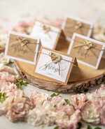 PLACE CARDS / TABLE CARDS Rustic Eco Wedding Place cards Minimalistic White Wedding Place Cards with Burlap Twine and Wooden Heart, Rustic Eco Brown with Black Printout, Delicate Wedding Name Tags, Editable Text7