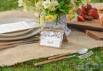 PLACE CARDS / TABLE CARDS Rustic Eco Wedding Place cards Minimalist White Wedding Place Cards, Rustic Name Tags, Simple Romantic Wedding Name Tags with Lace and Burlap Twine, Custom Text, Rustical Wedding Place Cards2