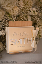 WEDDING GUEST BOOKS Acrylic Golden Guestbook Luxury Wedding GuestBook, Gold Mirror Instant Photo Book Boho Elegant Instax Wedding Photo Guestbook13