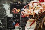 HOCHZEITS EINLADUNGEN blumig / Boho / Aquarell Beste Hochzeitskarten, bohemian Papeterie, schwarze Boho-Hochzeit.7